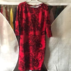 Red & Black Fitted Dress